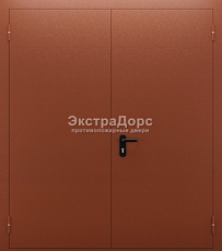 Металлическая противопожарная дверь ДМП-01-60 металлическая двупольная с огнестойкой ручкой